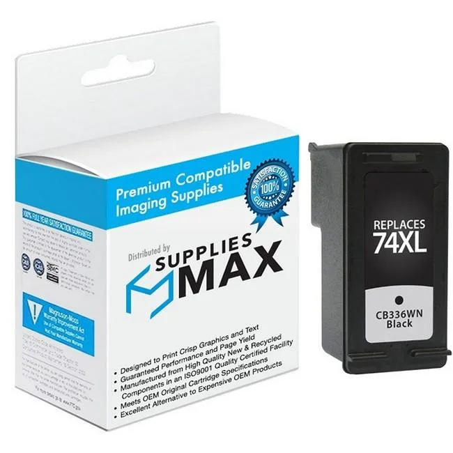 SuppliesMax SuppliesMax HP CB336WN 74XL Black Ink Cartridge 750 Pages — product photo