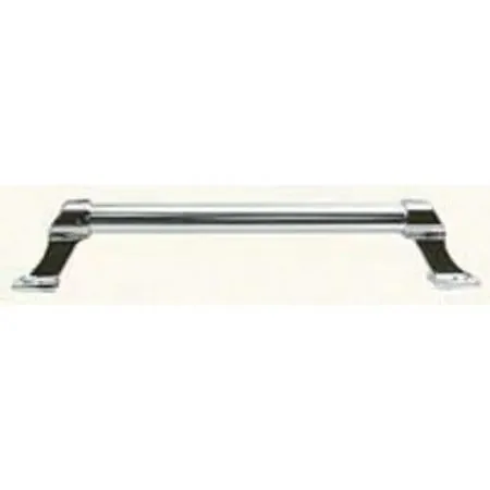 Phoenix GRSS24K polished stainless steel hand rail kit, 24 in round tubes, silver finish, includes stanchions and mounting hardware