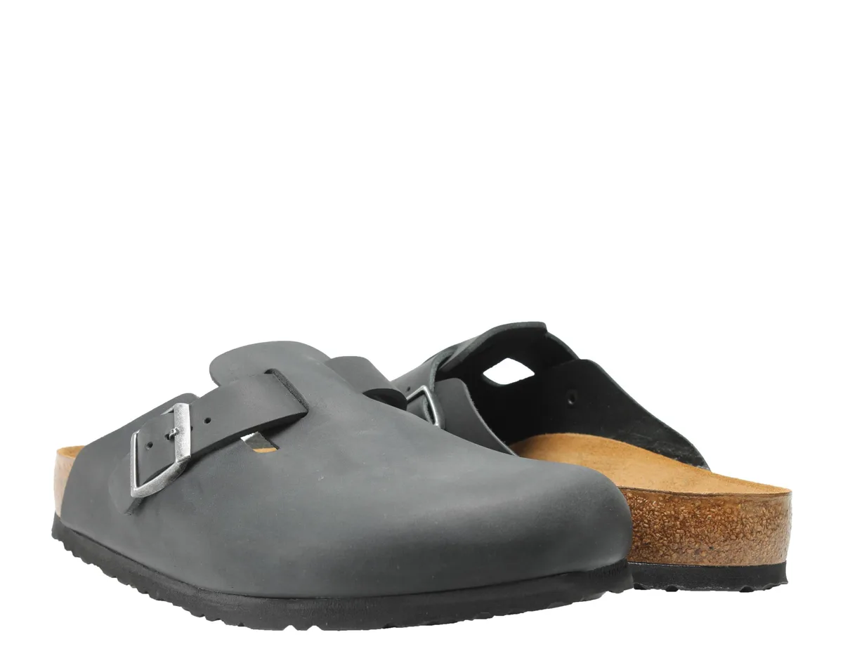 BIRKENSTOCK BIRKENSTOCK Boston Leather Black Size 45 Regular — product photo