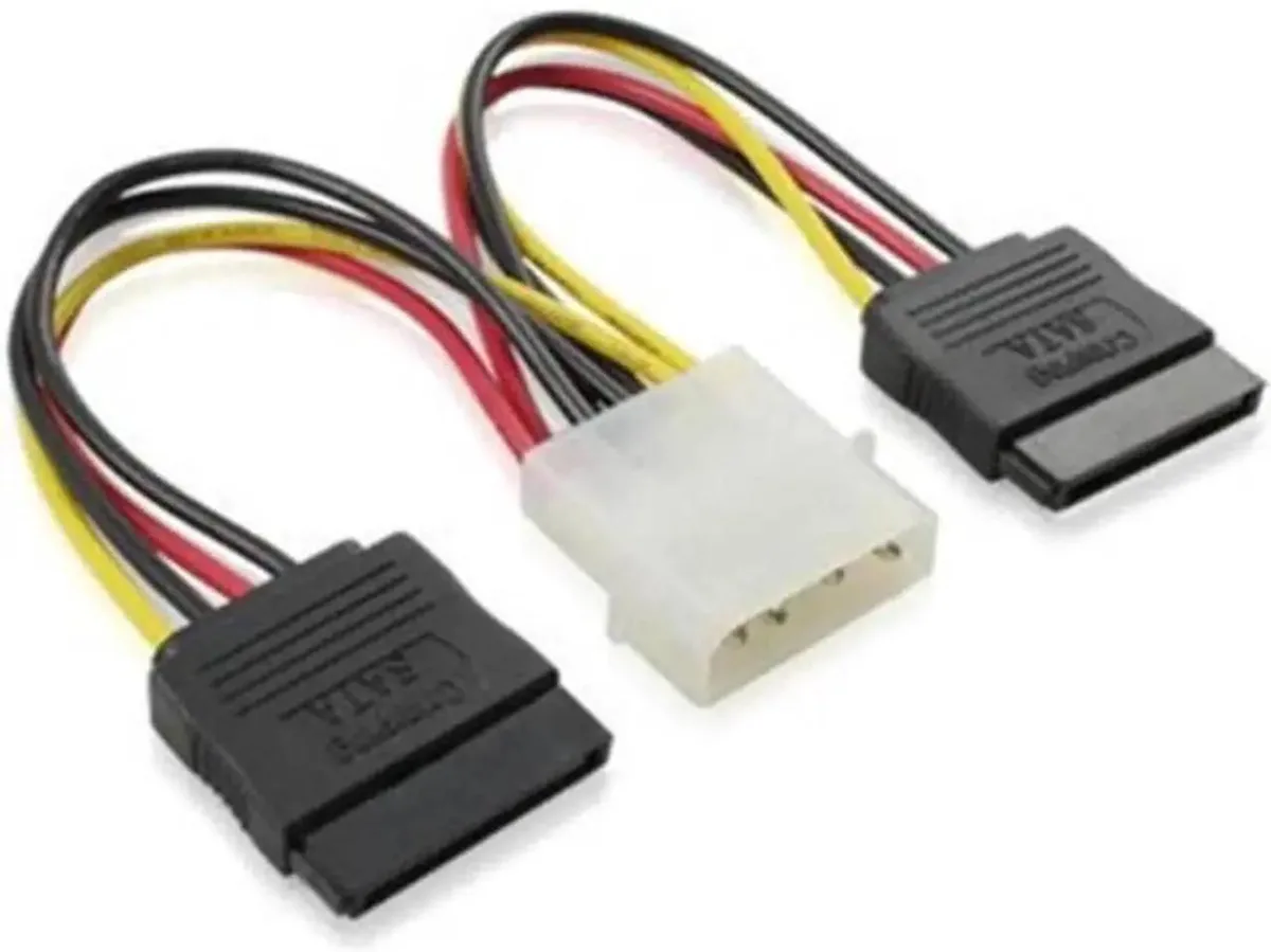 SMUGDESK SMUGDESK 4 Pin Molex to Dual 15 Pin SATA Power Splitter Cord 10 Pack — product photo