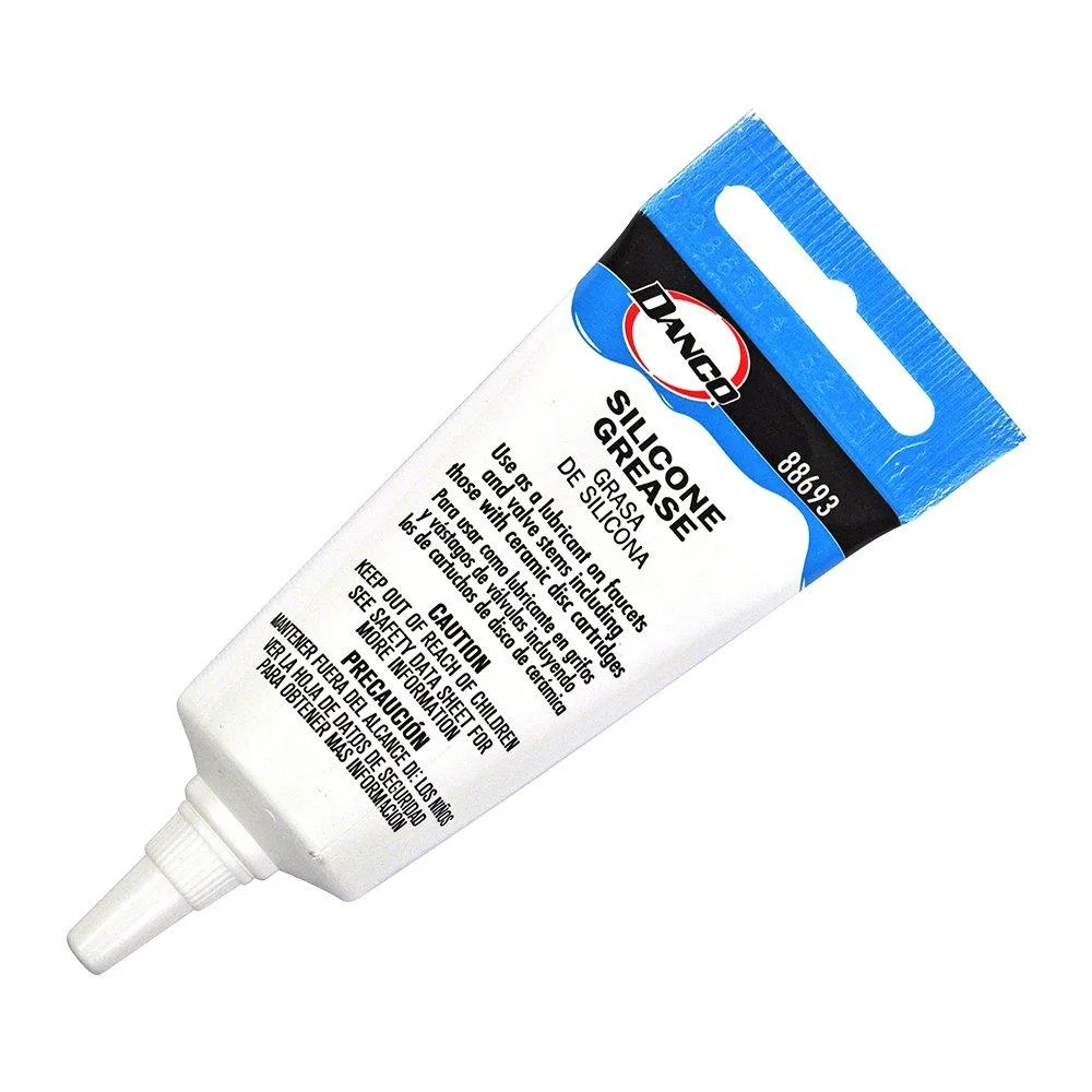Small white tube of silicone faucet grease, 0.5 oz