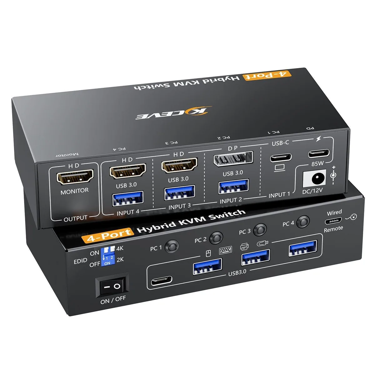 Vszerda Vszerda 401C Hybrid KVM Switch 4 Port USB 3.0 4K 60Hz — product photo