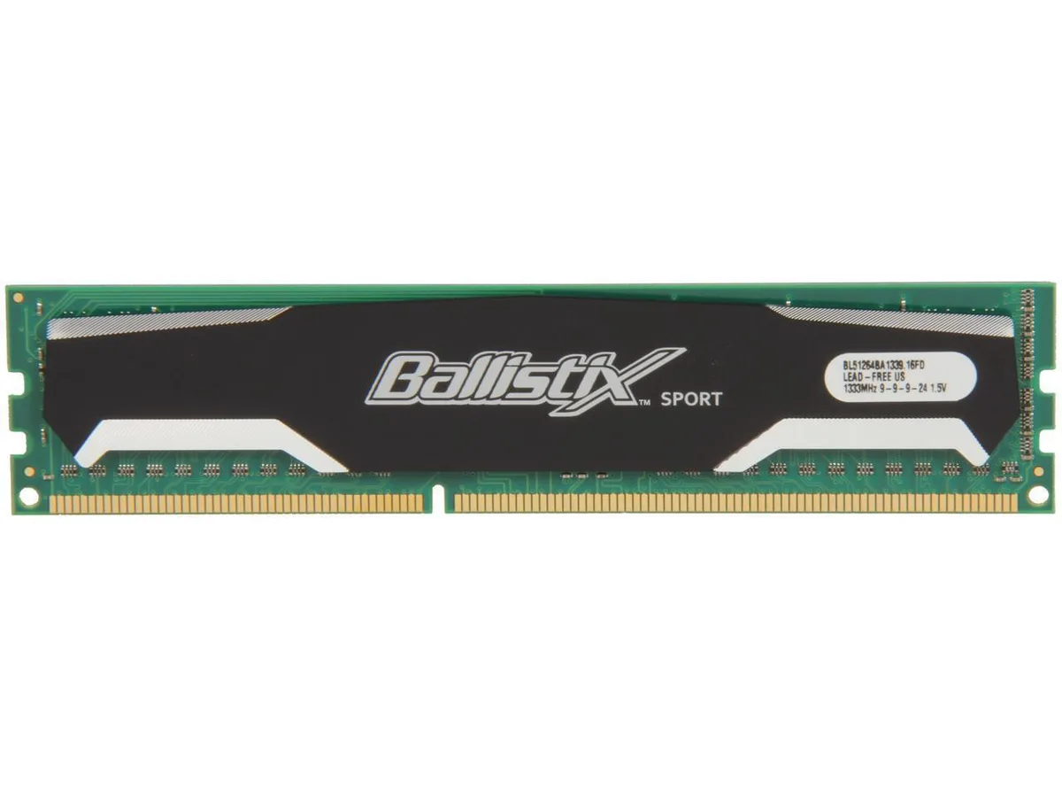 Crucial Crucial Ballistix Sport 4GB DDR3 1333 CL9 BL51264BA1339 desktop RAM — product photo