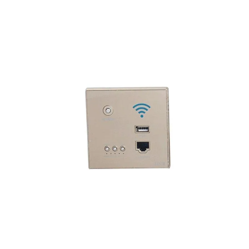 YINGHUA YINGHUA 300Mbps 220V Wall Embedded Wi-Fi Adapter (Gold) — product photo