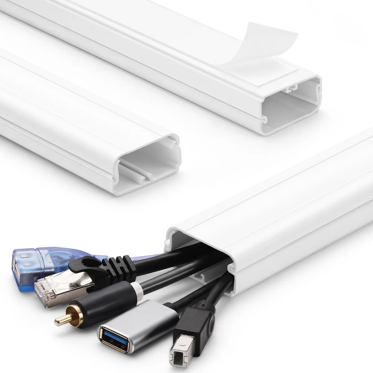  YCLYC Cord Cover Kit 39in 3×13in 1.5in W × .75in H White — product photo