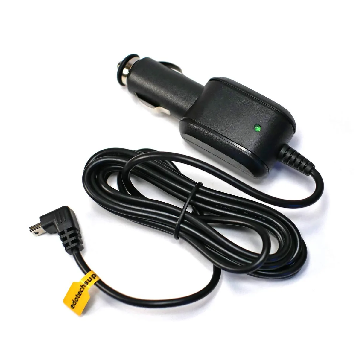 EDOTech DCR2GM Mini USB Car Charger 6.5 ft 5 V 2 A Black — product photo