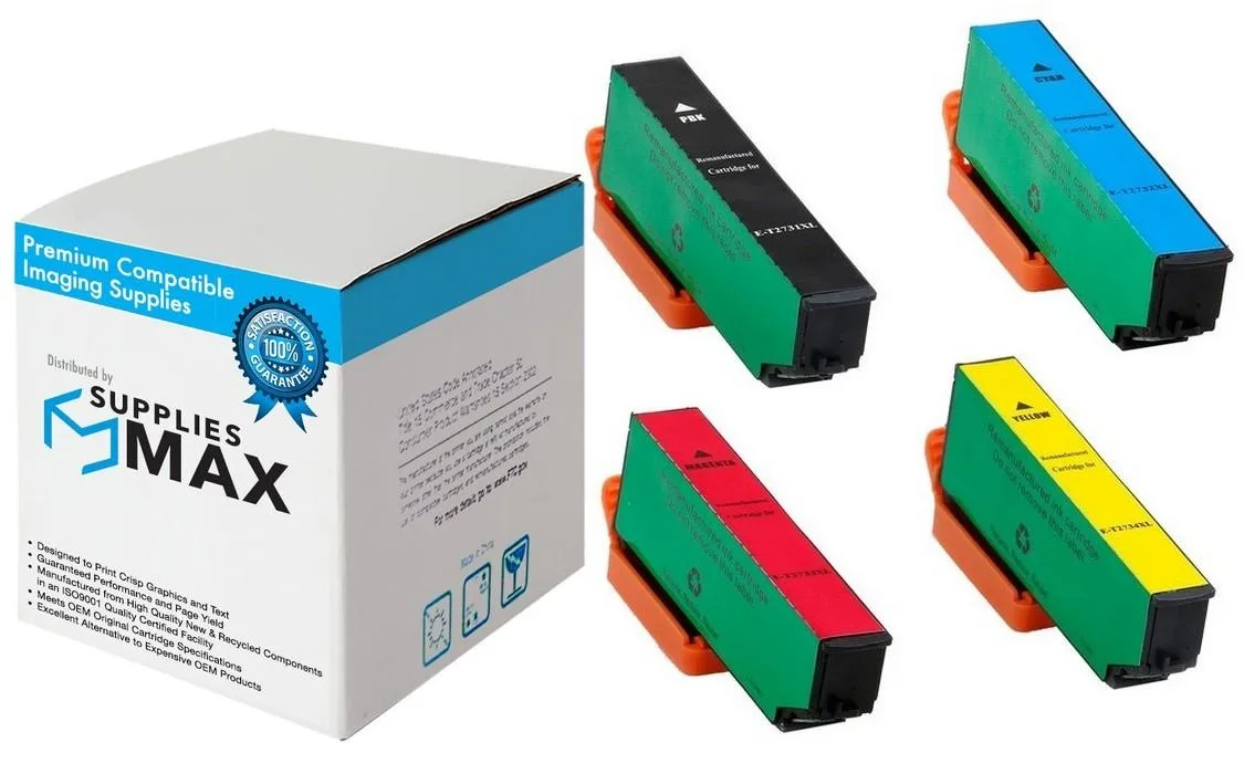 SuppliesMax SuppliesMax T273XL520 High Yield Inkjet Combo Pack (PBK/C/M/Y) — product photo