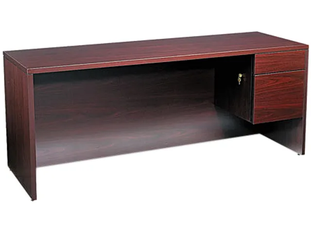 HON HON 10545RNN 10500 Series 3/4-Height Right Pedestal Credenza Mahogany 72x24x29.5 — product photo