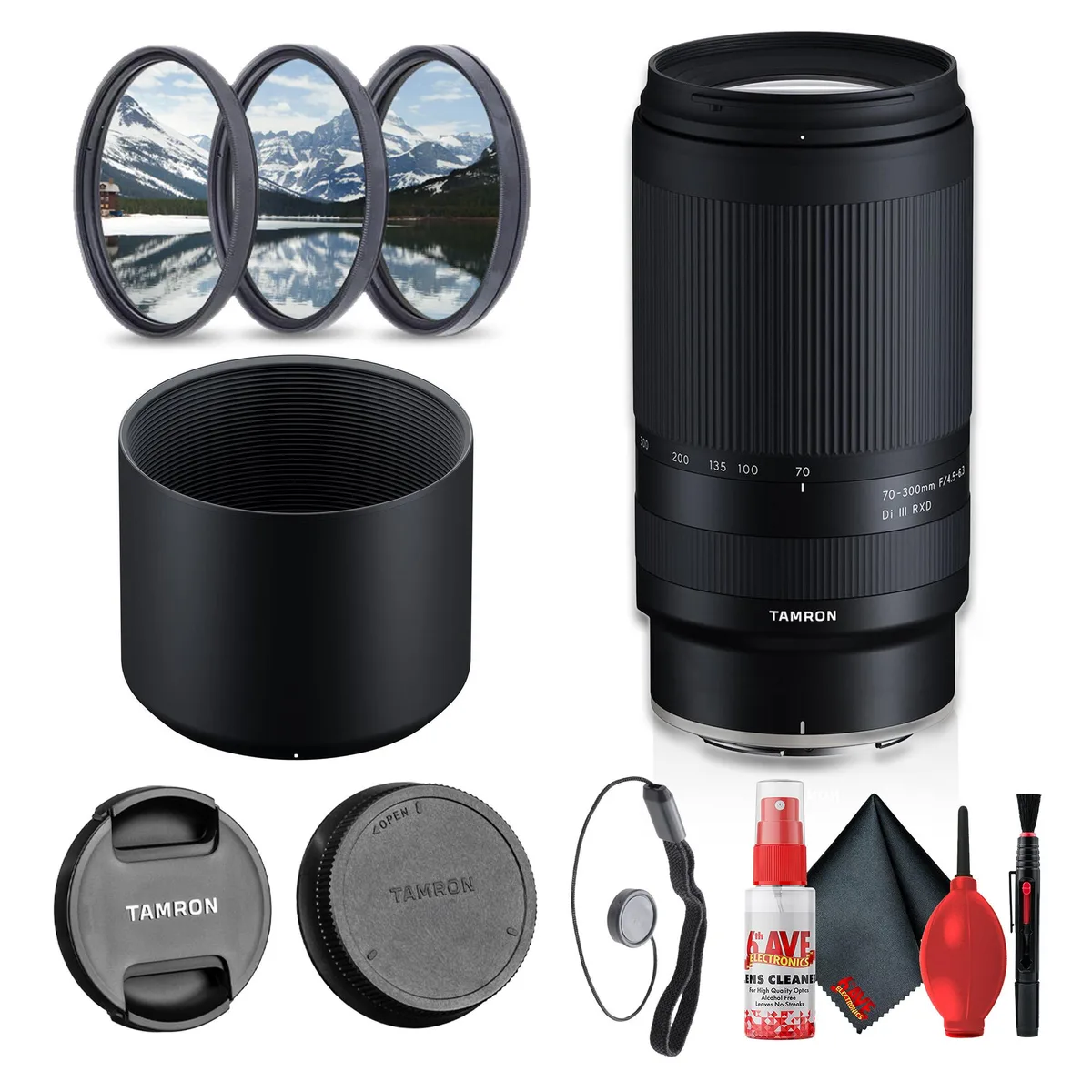 Tamron Tamron 70-300mm f/4.5-6.3 Di III RXD Nikon Z Bundle camera lens — product photo