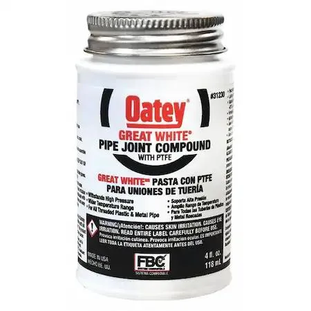 White 4 fl oz brush-top can of pipe thread sealant