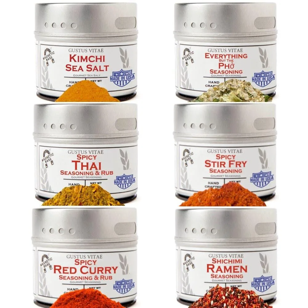 Gustus Vitae Condiments Gustus Vitae Condiments Asian Seasonings Gift Set Six Pack — product photo