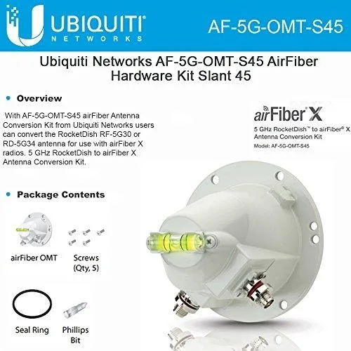 Ubiquiti Networks Ubiquiti Networks AF-5G-OMT-S45-US airFiber OMT RD Conversion Kit Slant 45 monitor accessory — product photo