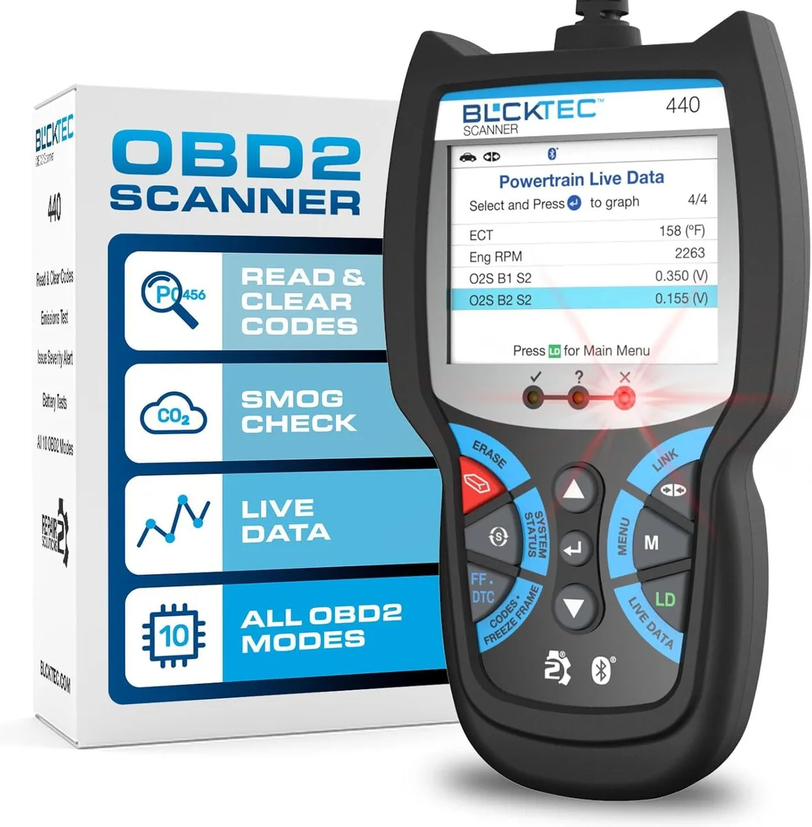 WUQ WUQ 440 Bluetooth OBD2 Scanner Diagnostic Tool Car Electronics Accessory — product photo