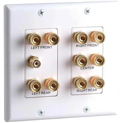 DATA COMM DATA COMM Wallplate 2-Gang 5.1 SS White 45-0060 — product photo