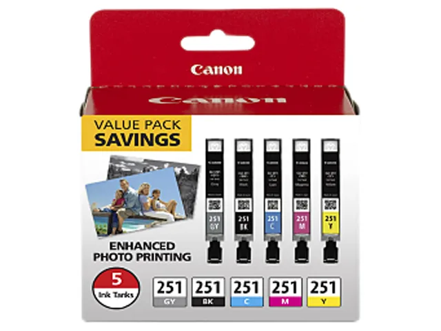 Canon Canon 6513B011 CLI-251 5-colour ink cartridge pack — product photo