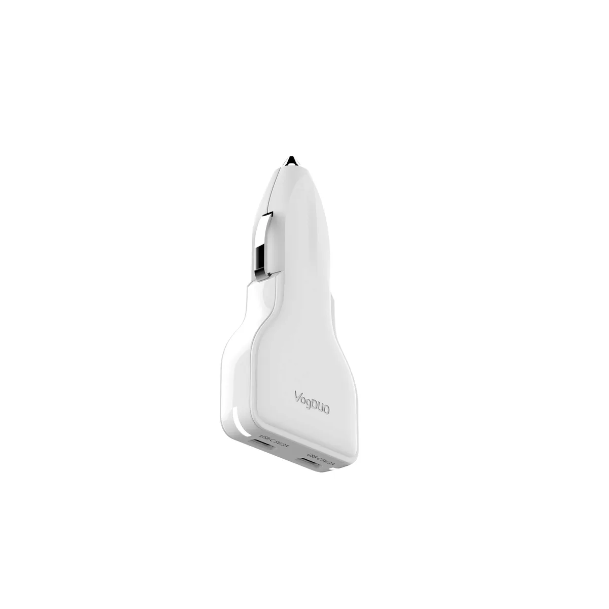VogDUO International Corp. VogDUO International Corp. Charger Go Dual USB-C 30W Car Charger Arctic White — product photo