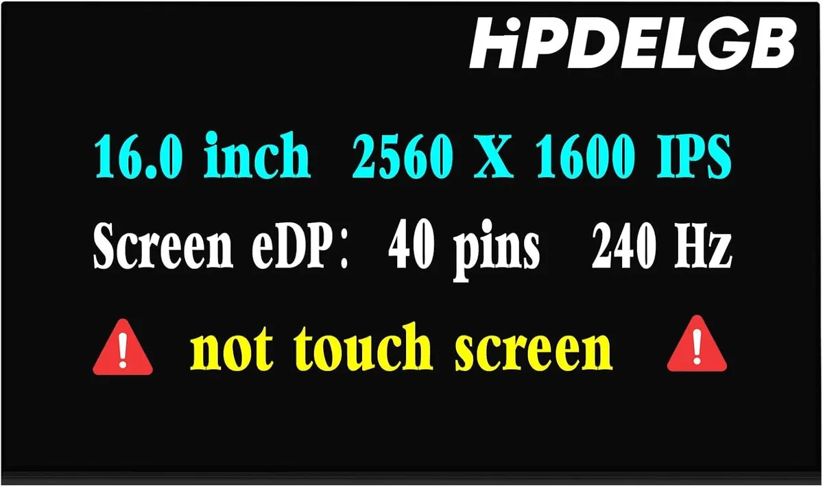 NUOLAISUN NUOLAISUN laptop screen 16 QXGA 2560x1600 240Hz 40pins non-touch for ASUS ROG Strix Scar G16 G614 G634 — product photo