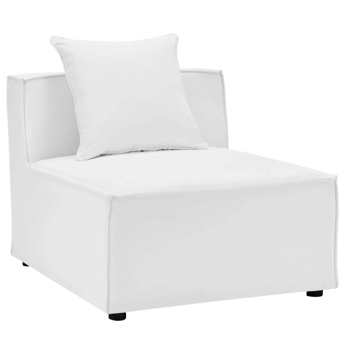 Modway Furniture Modway Furniture Saybrook Armless Chair White 29.5"L x 34.5"W x 25.5"H — product photo