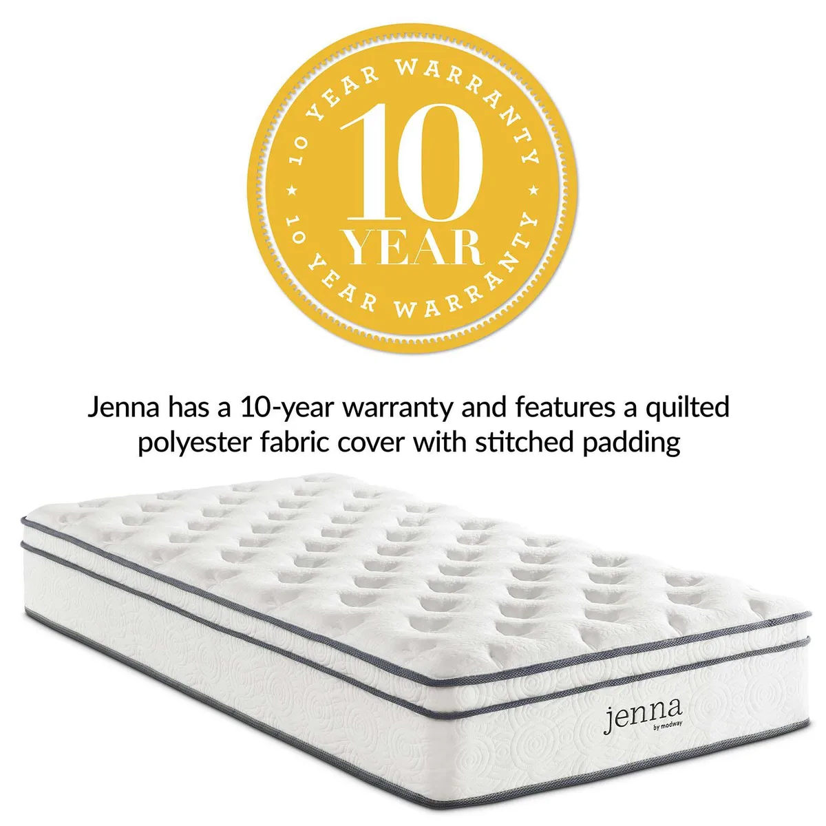 Modway Furniture Modway Furniture Jenna 10 Innerspring Mattress Twin 75x39x10 — product photo