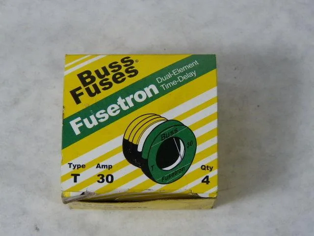 Bussmann Bussmann T-30 Plug Fuse 30A 125V 10kA 4 PK — product photo