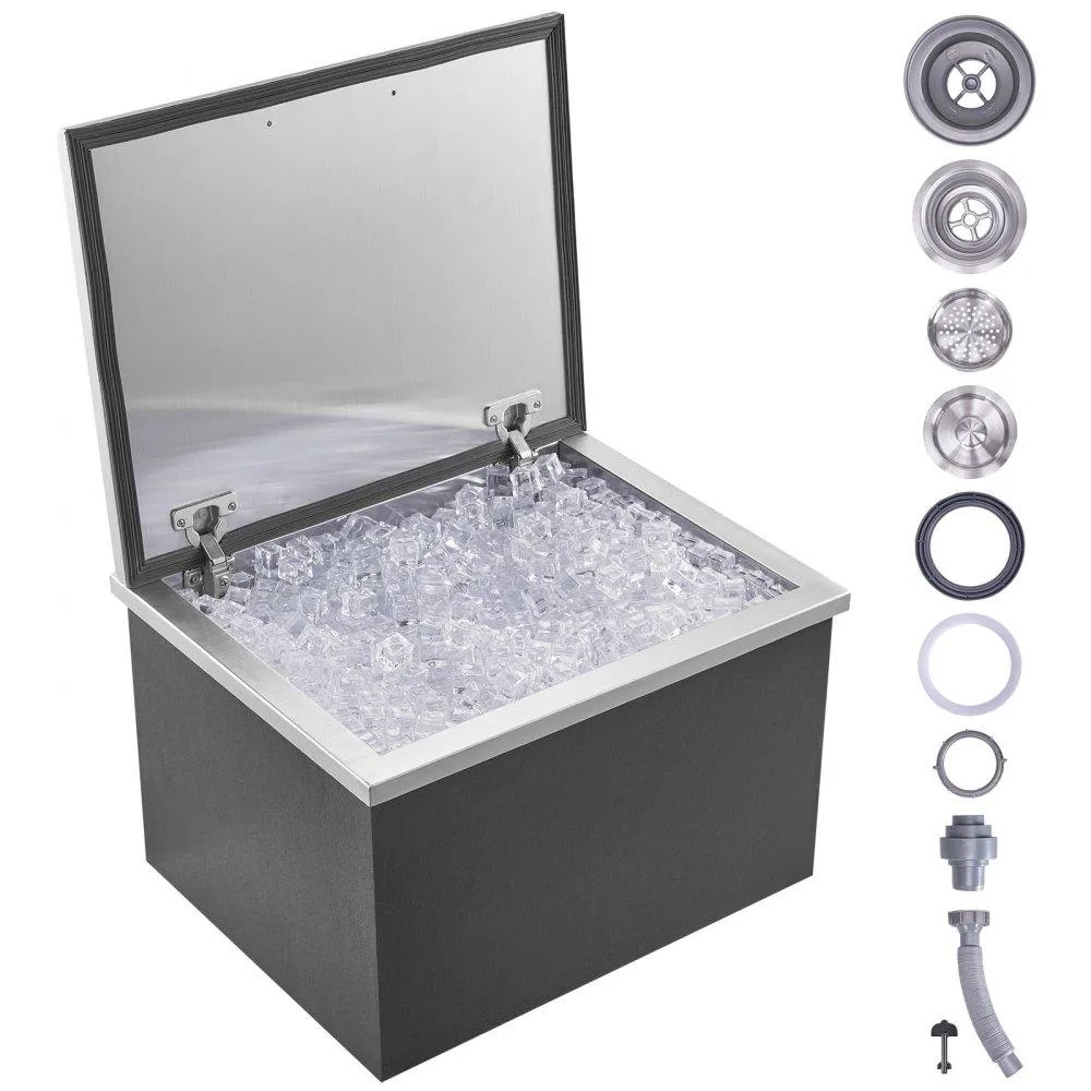 VEVOR VEVOR Drop-in Ice Chest 20x16x13 Stainless Steel 46.7 qt — product photo