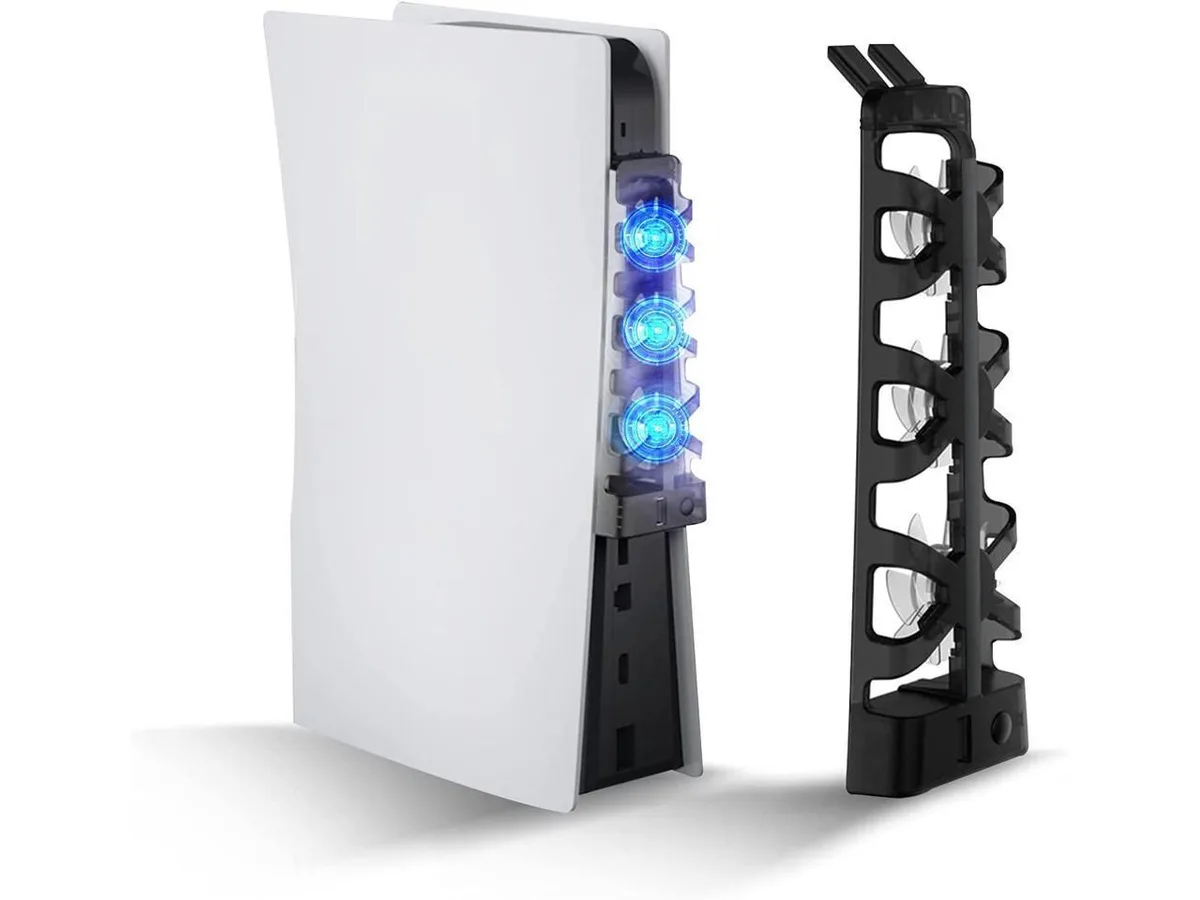 BONAEVER BONAEVER PS5 Cooling Fan with LED Light 2.0 USB bag — product photo