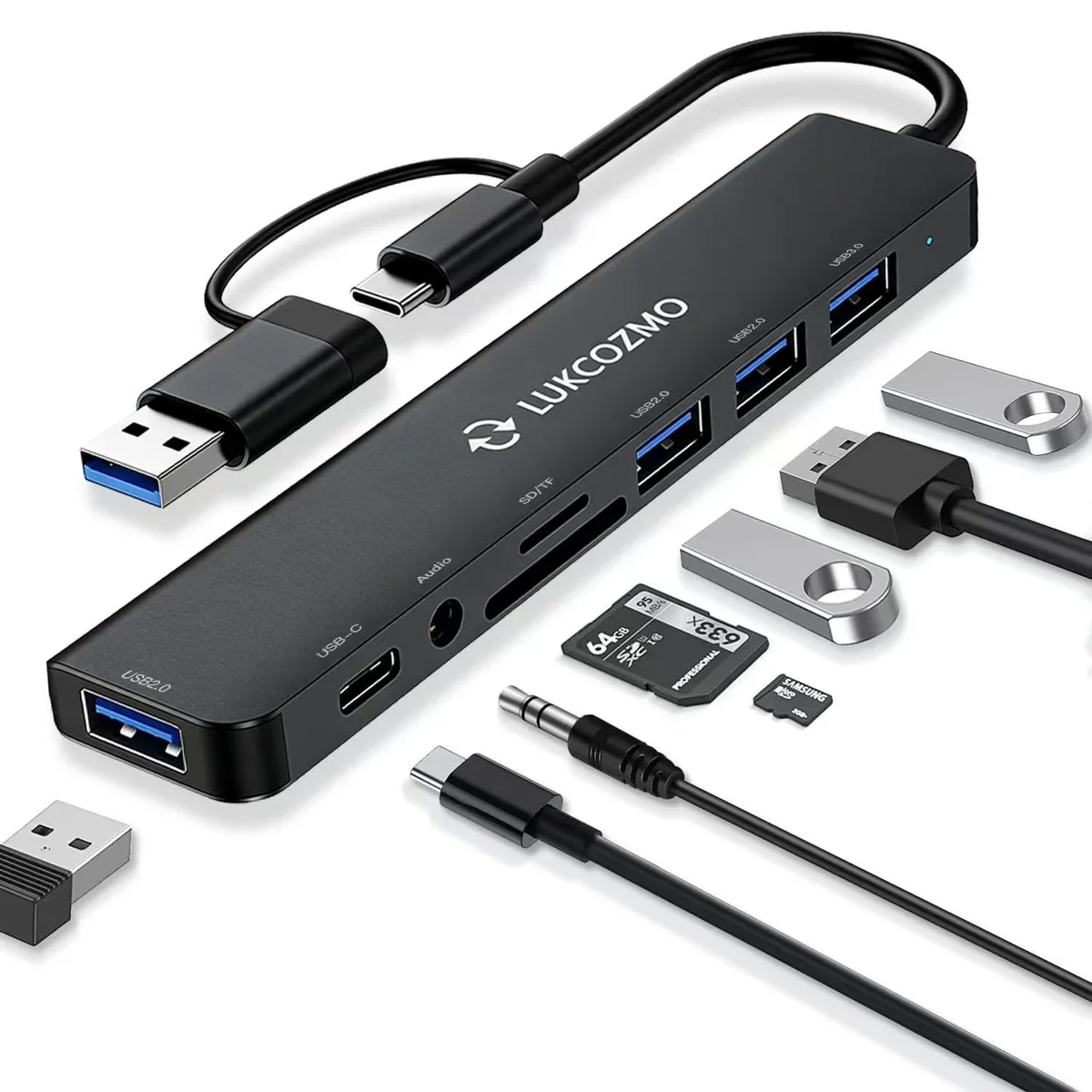  Belkin LUKCOZMO 2218TU 14-in-1 Docking Station Black — product photo