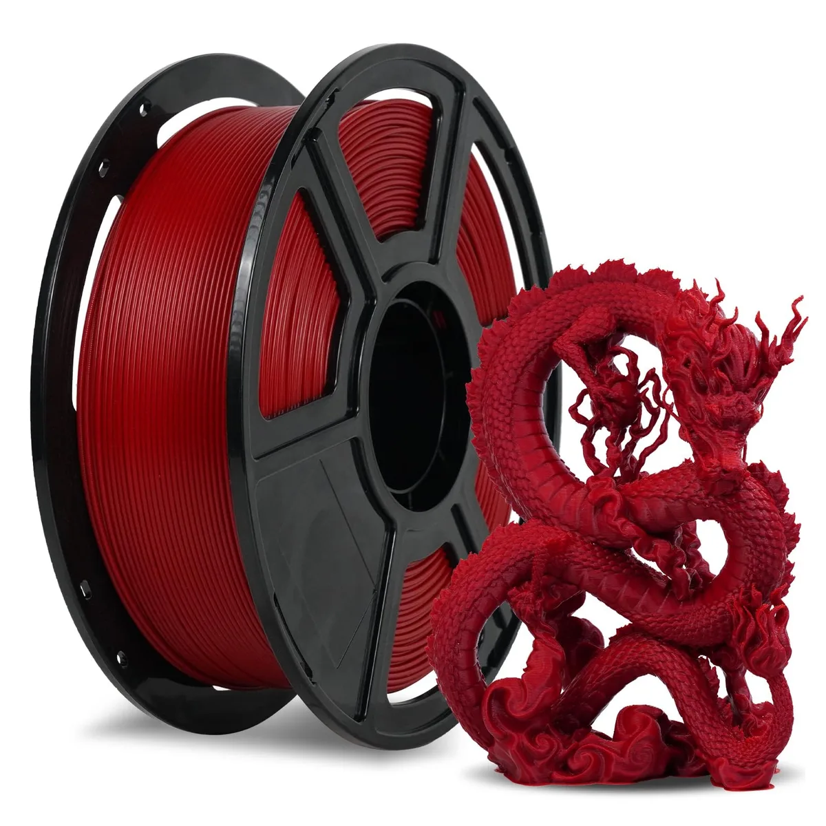 Ruby Red PLA filament on a 1kg spool, 1.75mm diameter