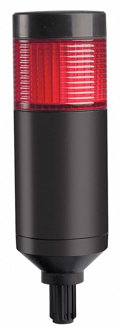 Red LED tower light 56 mm diameter 24V AC/DC support tube mount