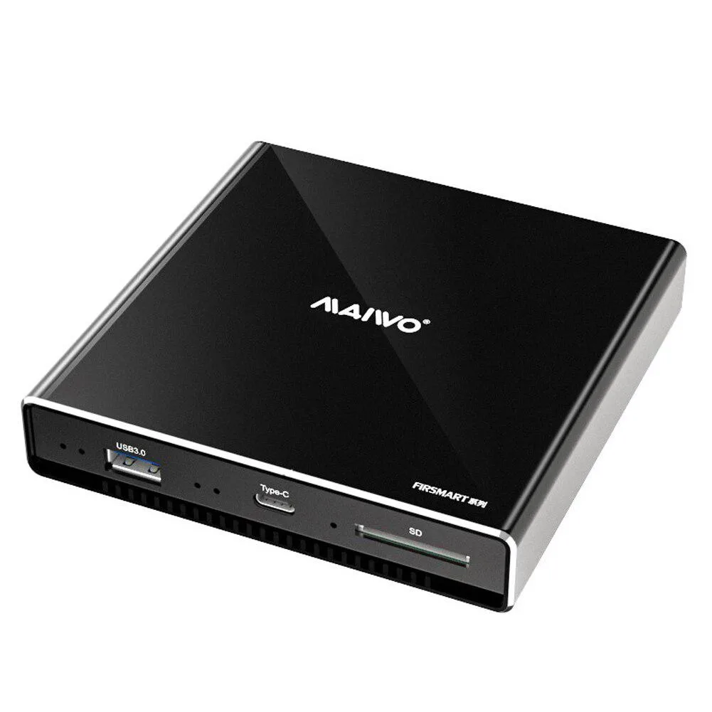 Hetai Tech Hetai Tech K2525 2.5 inch SATA drive enclosure USB 3.0 Type-C card reader aluminum 112x112x22mm 200g — product photo