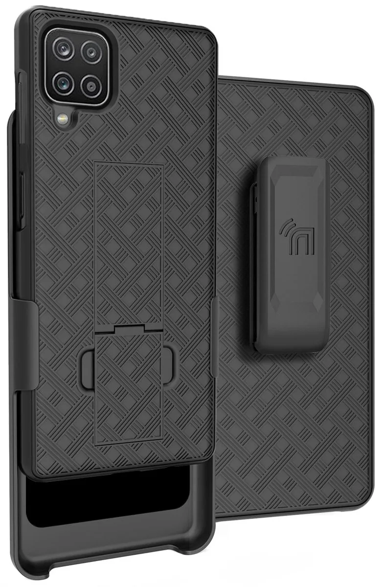 Nakedcellphone Nakedcellphone Kickstand Case + Belt Clip Holster Combo for Samsung Galaxy A42 5G, Black — product photo