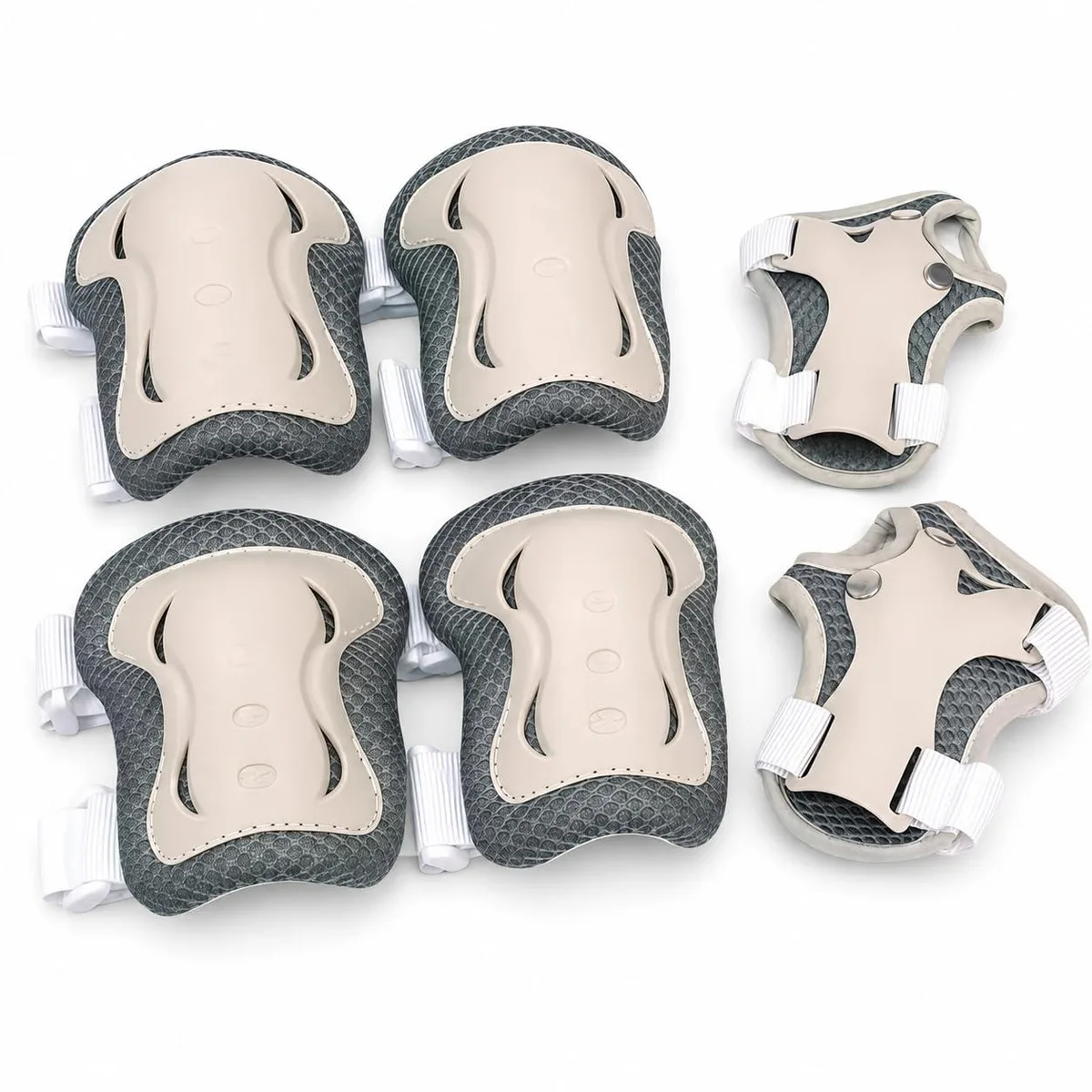 BAT DASH 6pcs Kids Protective Gear Set Morandi Gray — product photo