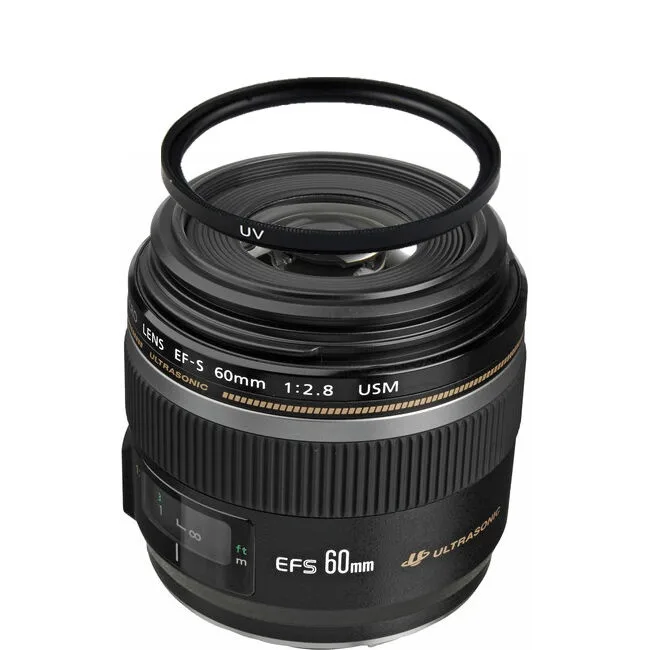 Canon Canon EF-S 60mm f/2.8 Macro USM Lens with 52mm UV Filter camera lens — product photo