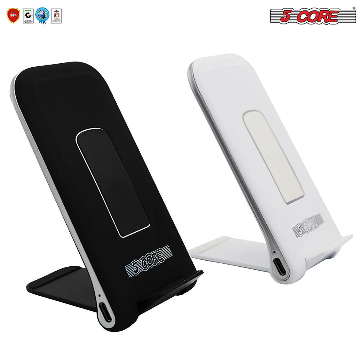 5 Core Inc. 5 Core Inc. CDKW03 Wireless Charger Stand 2-Pack Qi 15W 10W 7.5W 5W — product photo