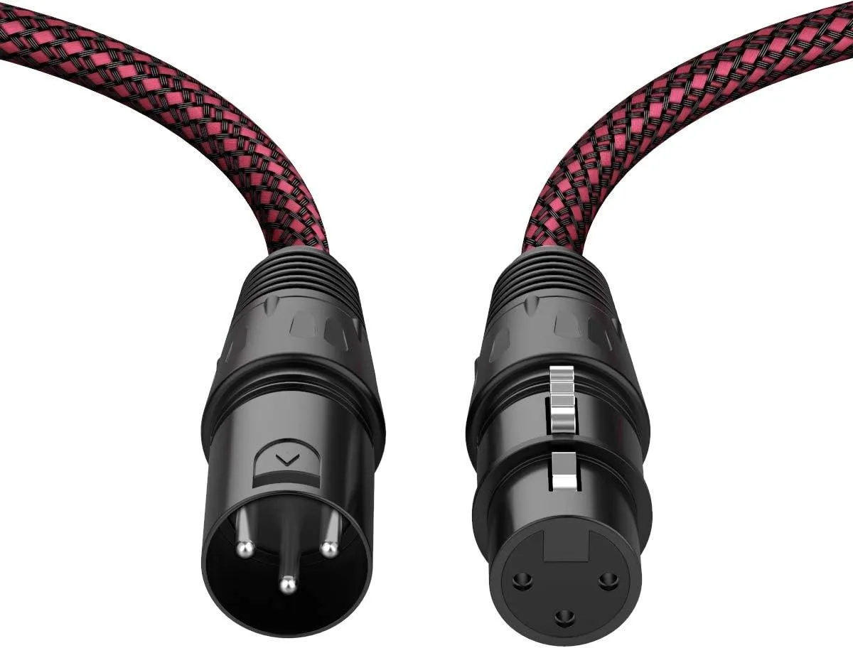 PISKEKAT PISKEKAT XLR Cable 6ft 2Pack Male to Female 3Pin Balanced — product photo