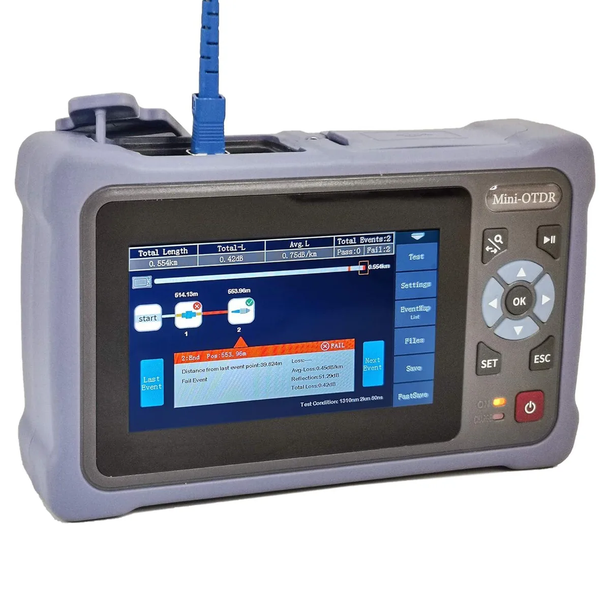 BFKK BFKK Mini-Pro SM OTDR 1310/1550nm 26/24dB 4.3in Touch Screen — product photo