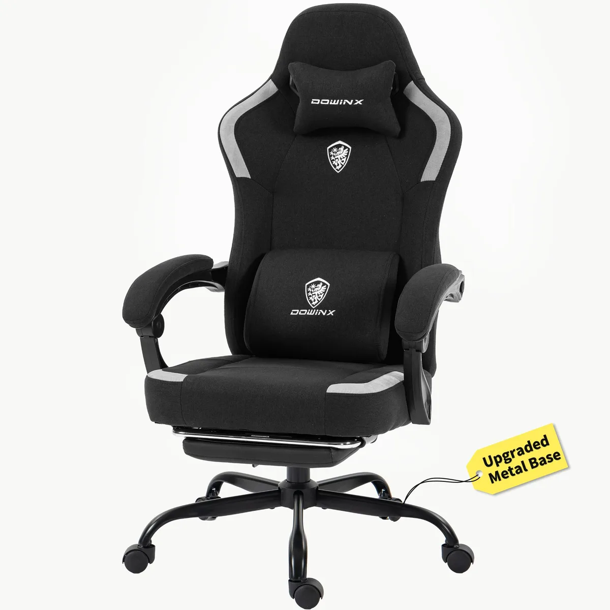 Dowinx Dowinx LS-66D57H Gaming Chair, Blue Fabric, 90°-135° Recline, Pocket Spring Cushion, 200 lb Capacity — product photo