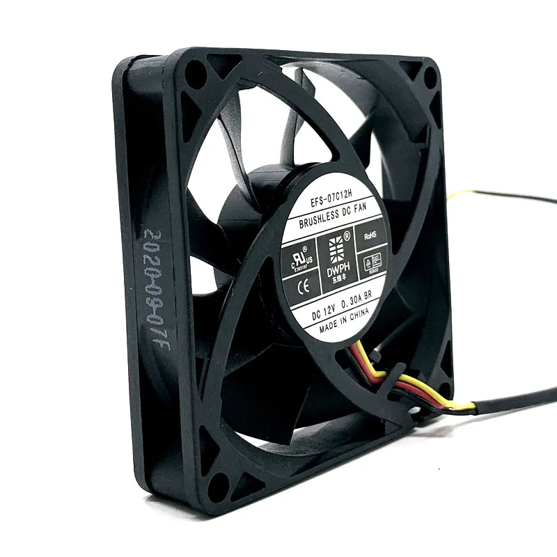 SXDOOL SXDOOL efs-07c12h 70mm 12V 0.30A 3 Pin case fan — product photo