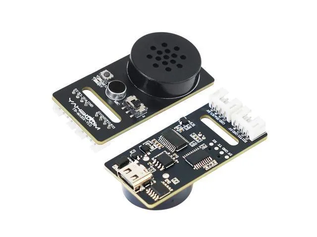 Small green circuit board with CI1302 chip, microphone, Type-C port and pin headers