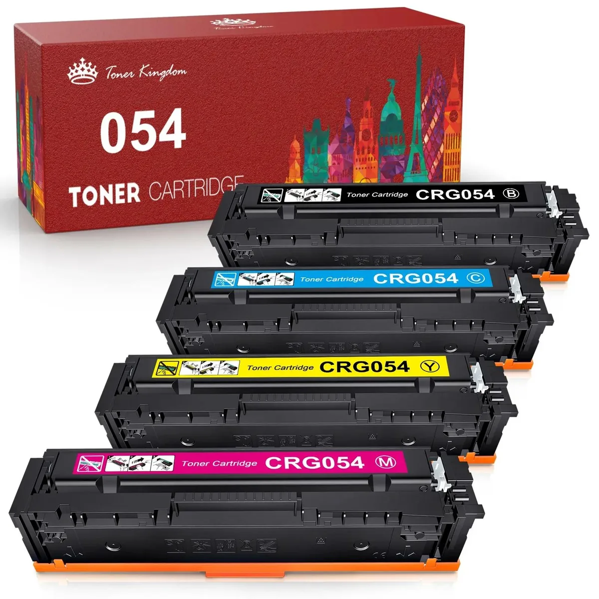 V4ink V4ink 054 CRG-054 4-Pack Toner Cartridges (1K 1C 1Y 1M) — product photo