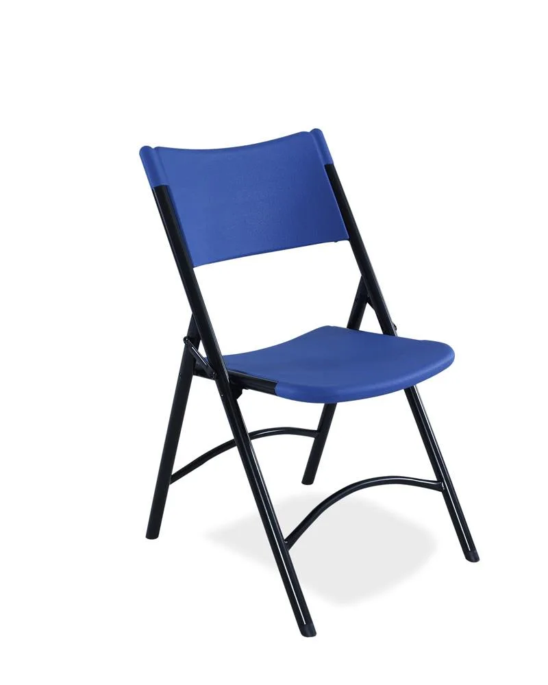 National Public Seating National Public Seating 604 Folding Chair 18" Blue Black 500 lb 4/Carton — product photo