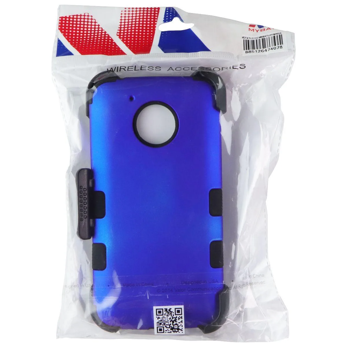 Mybat Mybat Anti-Slip Case with Holster for Motorola Moto E4 Plus Blue/Black — product photo