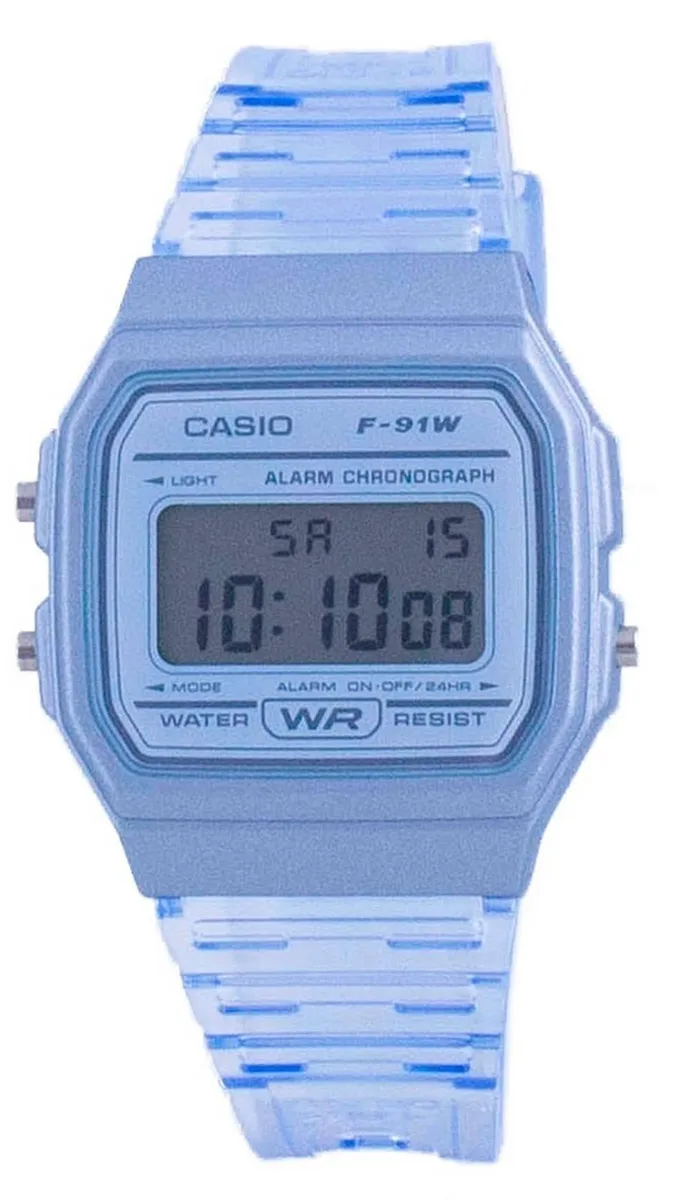 CASIO CASIO F-91WS-2 Blue Resin Digital Watch — product photo