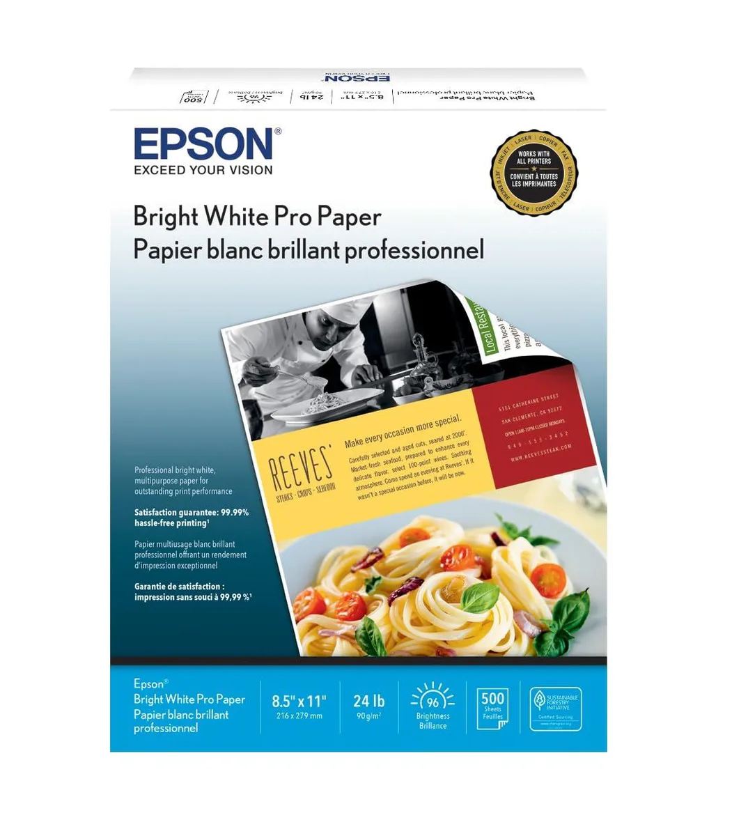  Epson S041586-4 Paper 8.5 x 11 in 500 Sheets 20 lb — product photo