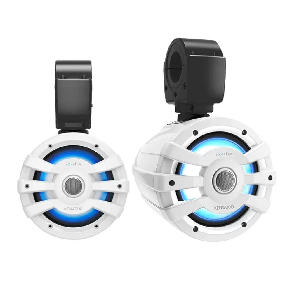KENWOOD KENWOOD eXcelon XM77TWL 7.7" 100W RMS 4 Ohm Coaxial Tower Speaker White — product photo