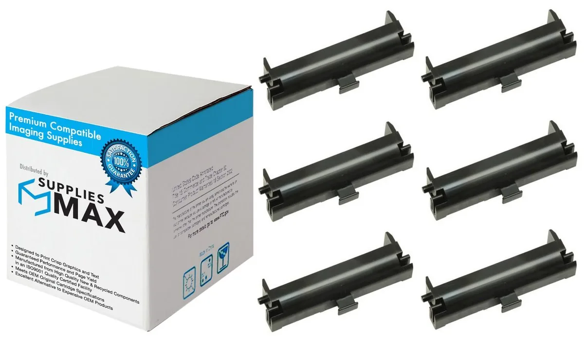 SuppliesMax SuppliesMax SKPIR-74 Black Ink Rollers 6 Pack — product photo