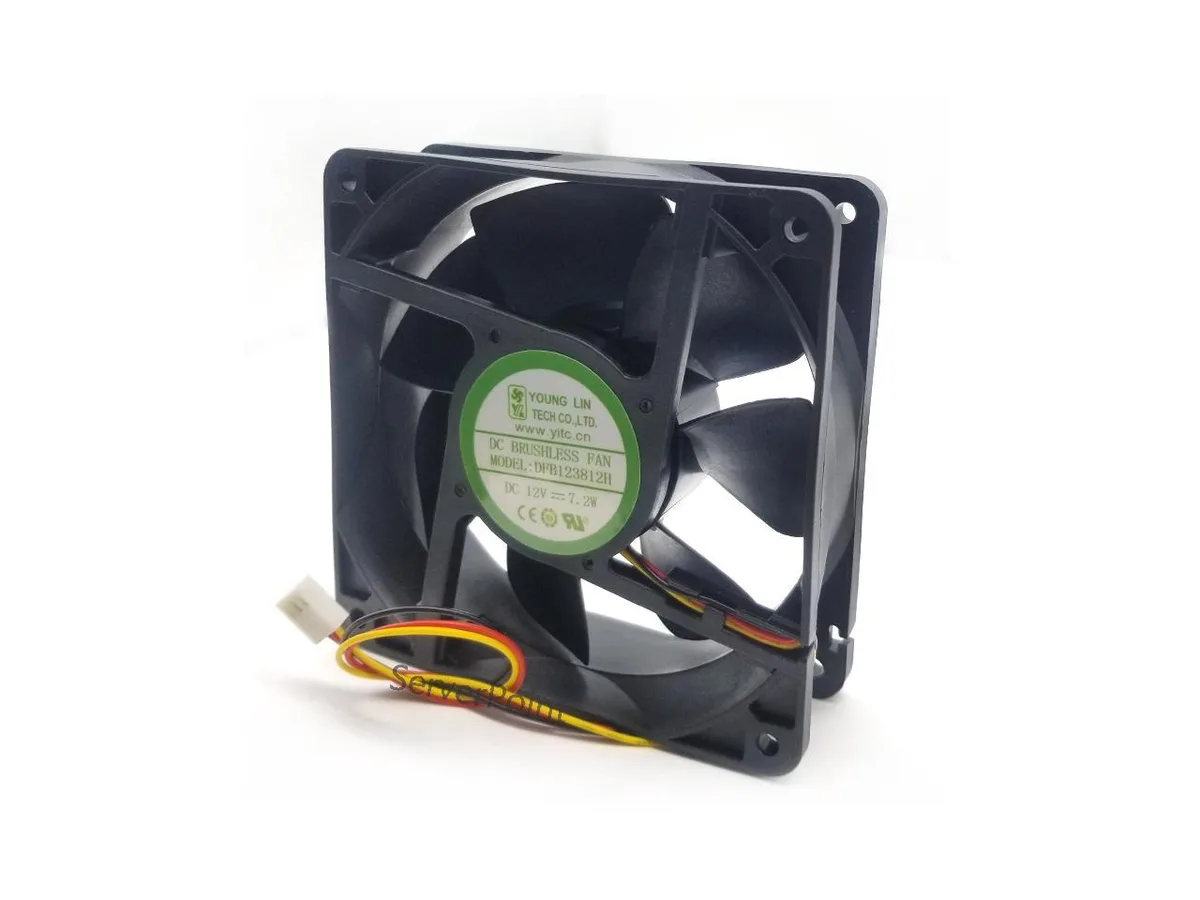 Fans Fans DFB123812H 12V 7.2W 120x120x38mm 3-Wire Case Fan — product photo