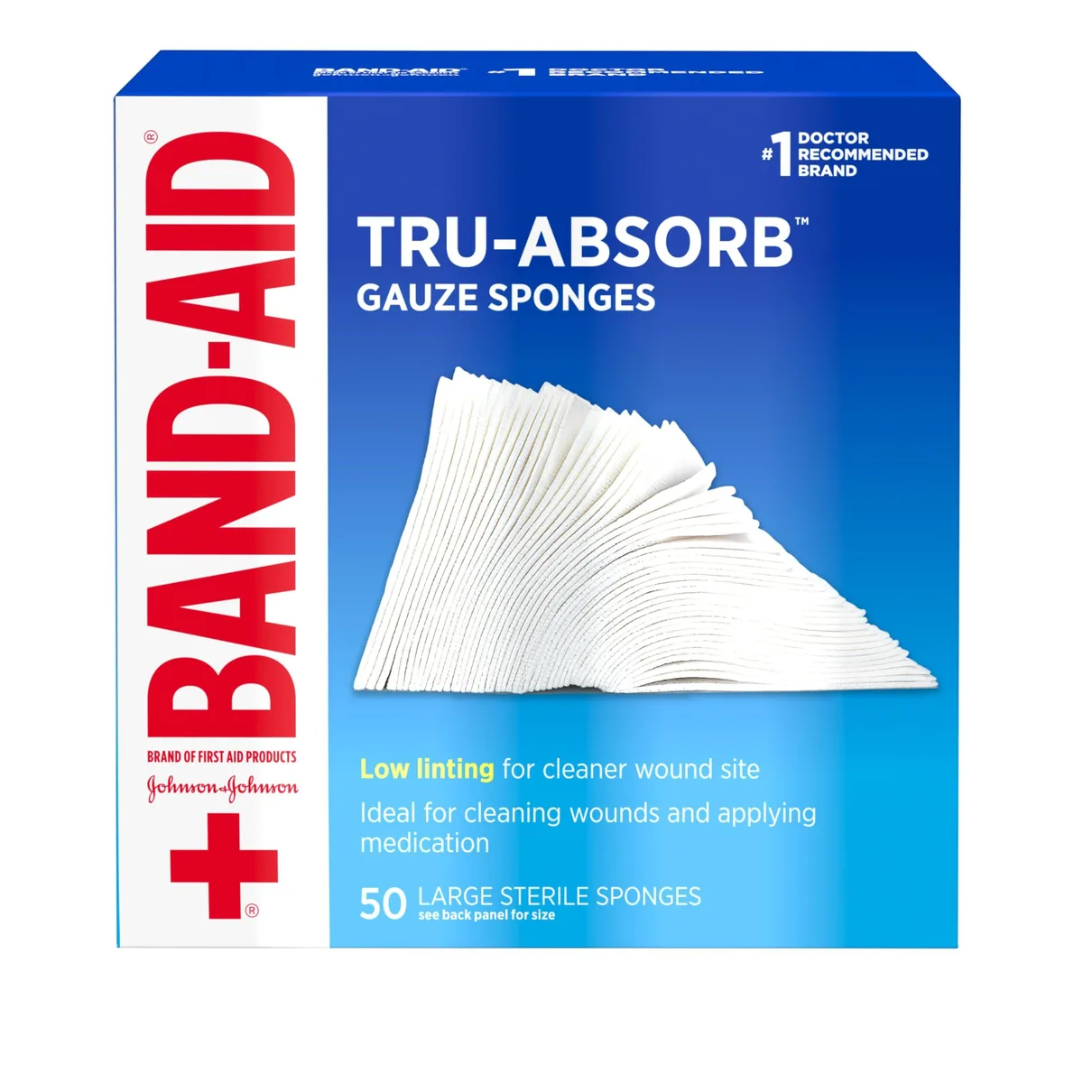  Band-Aid Tru-Absorb Gauze Sponges 479460 4x4in 50ct — product photo