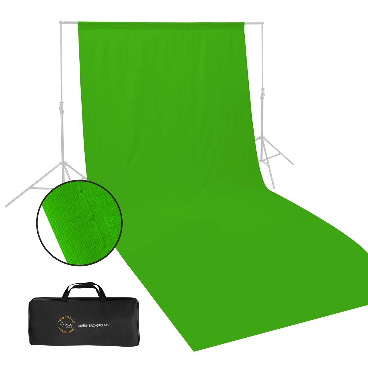 Glow Edge Glow Edge Muslin Background 10 x 20 ft Chroma Green — product photo