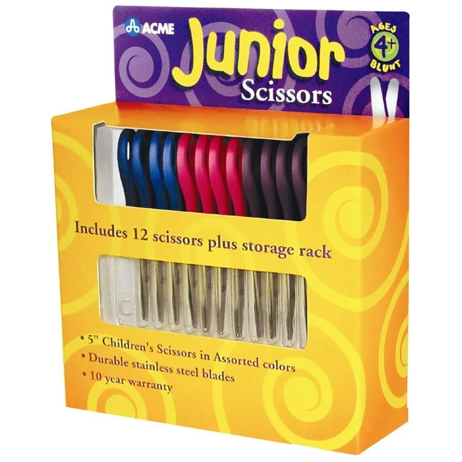 Acme United Acme United 13140 Junior Scissors 5" Blunt Tip 12/BX educational supply — 제품 사진